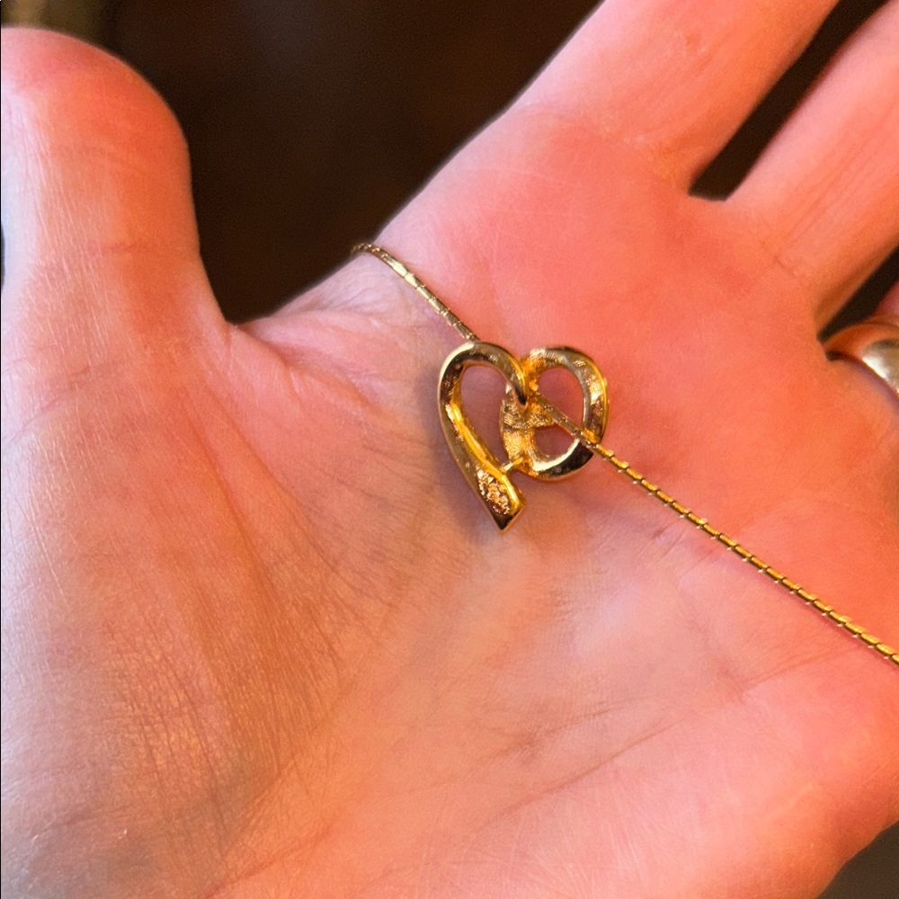Givenchy Gold and Silver Heart Necklace - Picture 6 of 7